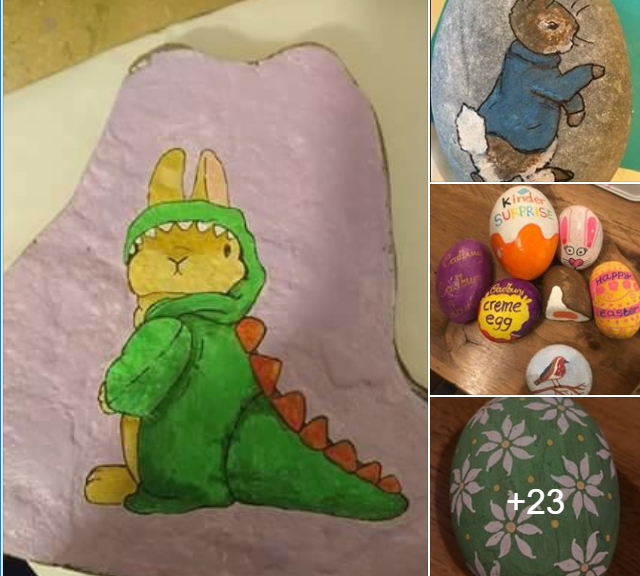 Easter Themed painted rocks